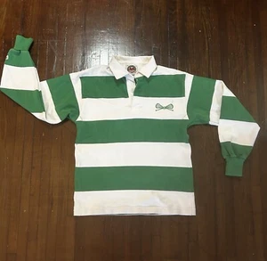 Barbarian Rugby Wear, Rugby Shirt, Write Green Stripes, XS - Picture 1 of 7