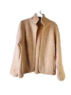 Abrigo suéter cárdigan rosa rubor lana peinado mediano vintage años 90 para mujer Foto 1 de 4