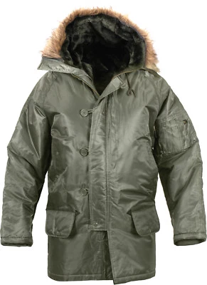 Cold Weather N-3B Military Snorkel Parka Jacket Long Insulated N3B Winter Coat - Image 1 of 2