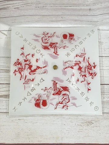 Vintage Cowboy Western Semi-Flush Ceiling Light Vintage Glass Shade Original H Cover