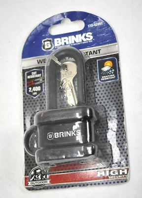 Brinks 172-42051 Different Long Shackle Hardened Steel Shackle Weather Resistant - Image 1 of 4