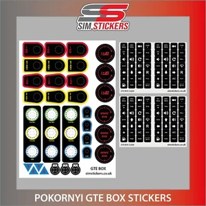 Pegatinas de caja Pokornyi Engineering GTE - Pegatinas de caja de botones de simulador - Imagen 1 de 7