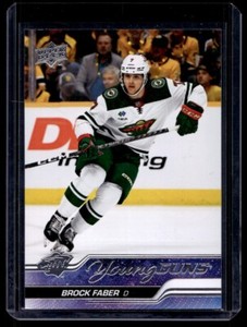 2023-24 Upper Deck Series 1 Young Guns Brock Faber Rookie Minnesota Wild #215