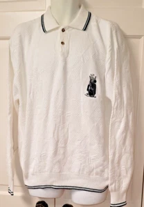Vintage Cypress Links Golf Sweater White Long Sleeve Men’s XL Made In USA - Picture 1 of 10
