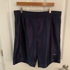 Vintage Nike Y2K Basketball Shorts Men Large L Navy Blue Lined Pockets Gray Tag