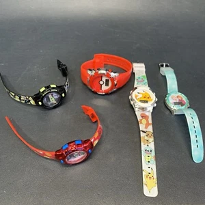 Kids Plastic Watch Lot Pokémon Disney Mario Star Wars, Mandalorian Pikachu Elsa - Picture 1 of 10