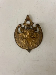 Vintage Brass Wall Pocket Cherub/Angel Match Holder Marked 319 - Picture 1 of 8