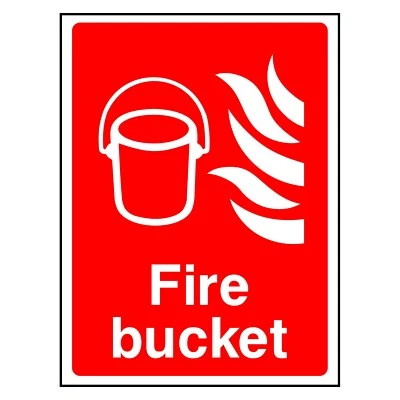 A1 GRAPHICS LTD Fire Bucket Sign or Sticker | FEQP0013