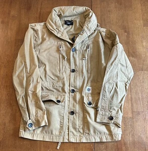 Obey Khaki Button Up Jacket Cargo Medium - Picture 1 of 8