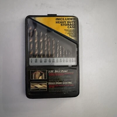 SKIL 98013 13-Piece Gold Oxide Wood & Metal Drill Bit Set w/ Heavy Duty Case - Image 1 of 3