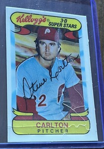 1978 Kellogg's 3-D Baseball Card # 1 Steve Carlton -- Philadelphia Phillies