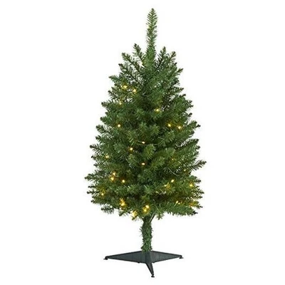  3ft. Slim Green Mountain Pine Artificial Christmas Tree with 50 Clear LED  - Image 1 of 4