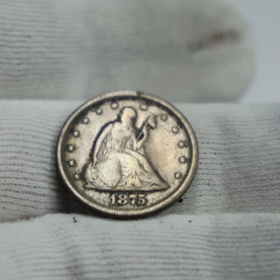 1875 S US 20 Cent Piece F/VF (Cleaned) - Image 1 of 2