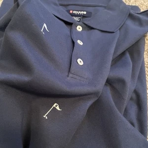 Chaps Golf Polo Men’s XLT Navy Blue Embroidered Flag Logo  Activewear Athleisure - Picture 1 of 8