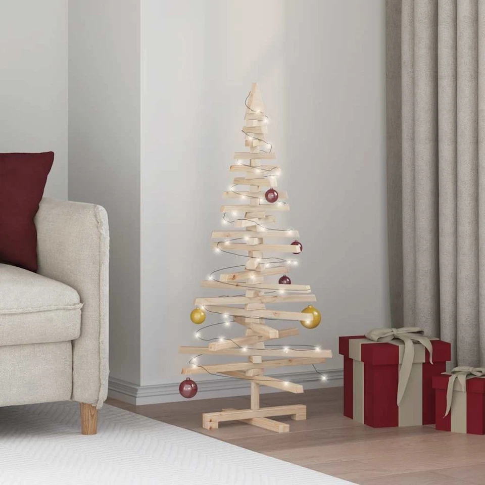 Wooden Christmas Tree, Wooden Christmas Trees, Albero Di Natale In Legno vidaXL - Immagine 1 di 4