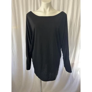 Poetsky - Black Off-Shoulder Long Sleeve Top - Large - Picture 1 of 8