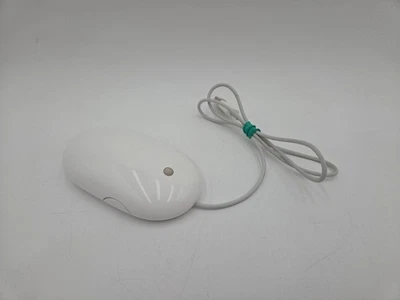 Genuine White Apple Computer Wired USB Mighty Mouse Model - A1152 - Image 1 of 3
