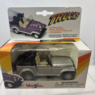 NOS Maisto Trucks Silver Jeep Collectible Diecast Model Vintage Sealed Toy - Image 1 of 4