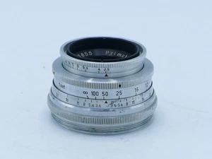 Lente fina vintage Meyer Goerlitz Primotar f/3,5 85 mm roja en V - Imagen 1 de 4