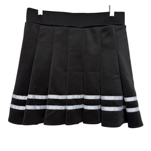 Spirit Halloween Black Skirt LARGE Cheerleader Cosplay Schoolgirl Goth Costume - Picture 1 of 5