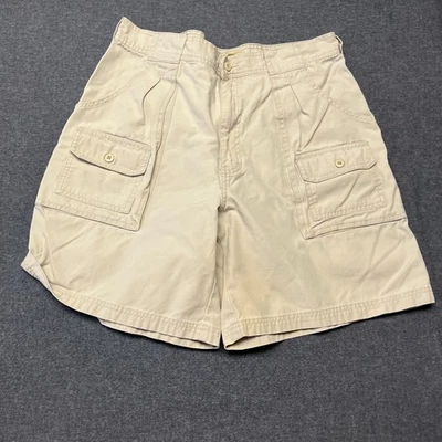 Shorts feminino Cabela’s tamanho 16 bege 7 bolsos caminhada carga ao ar livre 100% algodão - Imagem 1 de 4