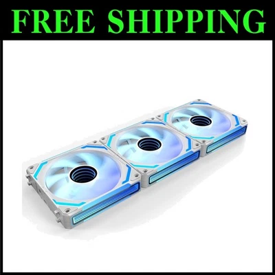 COSMIQ 120mm PC Case Fan, Infinity Mirror FDB, White - Image 1 of 4