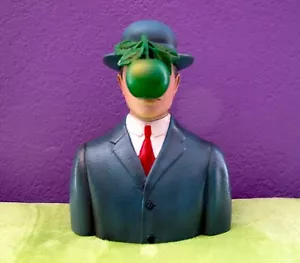 Rene Magritte SON OF MAN WEARING BOWLER HAT Art Sculpture Figurine 5" Tall NEW - Picture 1 of 2