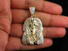 Egyptian King Pendant 14K Yellow Gold Plated 2Ct Round Cut Lab-Created Diamond