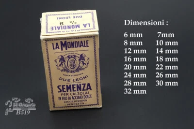 DUE LEONI . LA MONDIALE Semenza in filo di acciaio dolce tex per calzolai restauratori tappezzieri