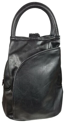 Designer Rucksack Handtasche Elegance Schwarz - Handtaschen-Rucksack-Kombination - Bild 1 von 3