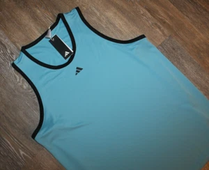 NWT Adidas Men's Big & Tall Logo Tank Top Blue Black 4XL - Picture 1 of 3