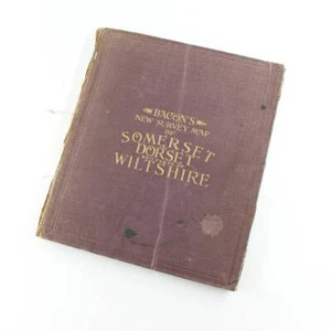 Bacons New Survey Map of Somerset Dorset & Parts Of Wiltshire book by G W Bacon - Picture 1 of 4