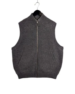 Cabela's Canadian Wool Windshear Vest Outfitter Solid Gray Full Zip Men's Large - Picture 1 of 7