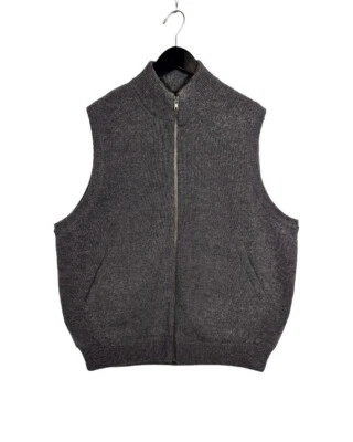 Cabela's Canadian Wool Windshear Vest Outfitter Solid Gray Full Zip Men's Large - Image 1 of 4