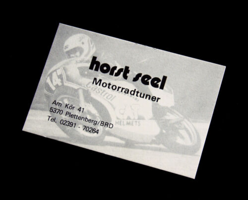 Horst Seel Motorradtuner Visitenkarte Maico Yamaha Tuner Original