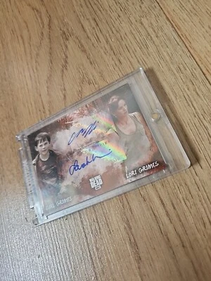 The Walking Dead Dual Autograph Card - Riggs/Callies 03/10 Sepia Topps 2018 - Image 1 of 4