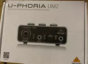 Behringer U-PHORIA UM2 USB 2x2 Audio Interface UM-2 XENYX Mic Preamp . READ - Picture 1 of 14