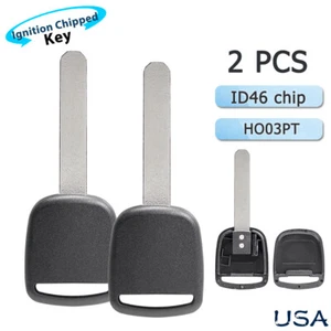 2x Llave de chip de transpondedor sin cortar hoja en blanco para Honda Acura 5907553 HO03-PT SIN CORTAR - Imagen 1 de 8