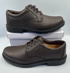 Clarks Shoes Orologio Uomo UK 8G EUR 42 Marrone Scuro Tana Nuovo Con Scatola - Foto 1 di 20