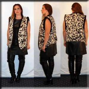 New Spotted Fox Fur Vest Size Medium 6 8 M Efurs4less - Picture 1 of 4