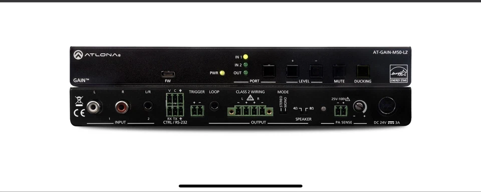 Atlona AT-GAIN-M50-LZ: mezclador/amplificador de 50 vatios Foto 1 de 1