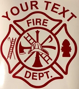 Maltese Cross Fire Department Fireman Firefighter Vinyl Decal other colors - Picture 1 of 2