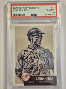 2021 Aaron Judge Topps Project 70 Lauren Taylor Design #11 PSA 10 GEM MINT MVP - Picture 1 of 6