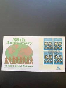 Stamps: United Nations First Day Cover 107, Scott 322, 1980 - Picture 1 of 1