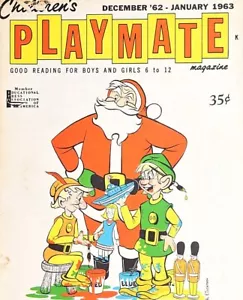 Kinder Playmate Zeitschrift Weihnachten Dezember 1963 Weihnachtsmann und Elfen Cover - Bild 1 von 4