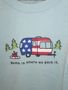 NWTS! LIFE IS GOOD MENS  " AMERICANA CAMPER "  S/S  VINTAGE CRUSHER TEE..(XXXL) - Picture 1 of 3