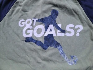 GAP KIDS Outfit, "GOT GOALS?" Shirt & Athletic Pants Set, Boys Size Medium - Picture 1 of 11