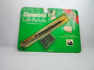 Osmiroid Vintage Black Cartridge Pen Left Hander NIB Rare Limited 22 Carat Gold - Bild 1 von 3