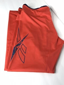 Reebok Women’s Tights Training Size 1X Dynamic Red Color, WOR Big Logo tights. - Picture 1 of 10