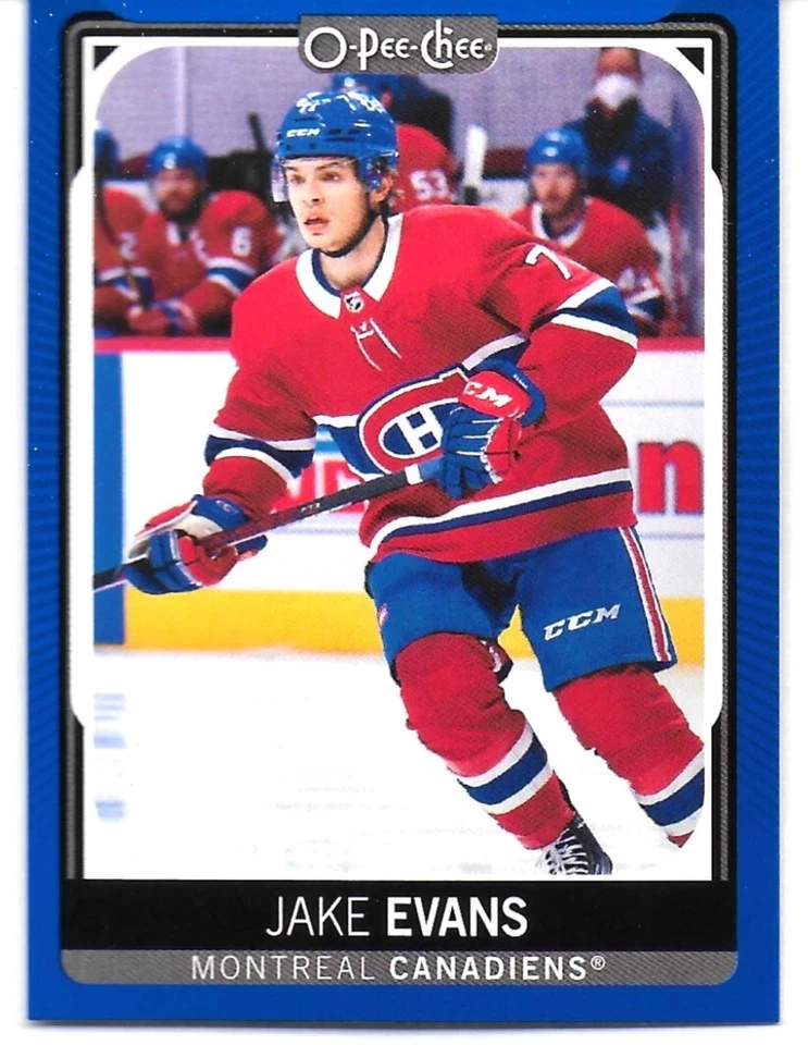 2021-22 O-Pee-Chee JAKE EVANS Montreal Canadiens Blue Border #294 - Image 1 of 1